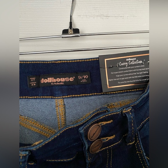Dollhouse NWT Curvy Collection High-Rise Skinny Jean - Sz 9/10 - Dark Wash - Picture 8 of 8